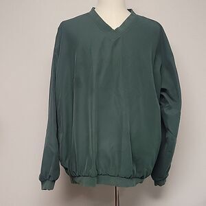 Fairway Sport Men's Sz XL Hunter Green Pullover Windbreaker Golf Jacket